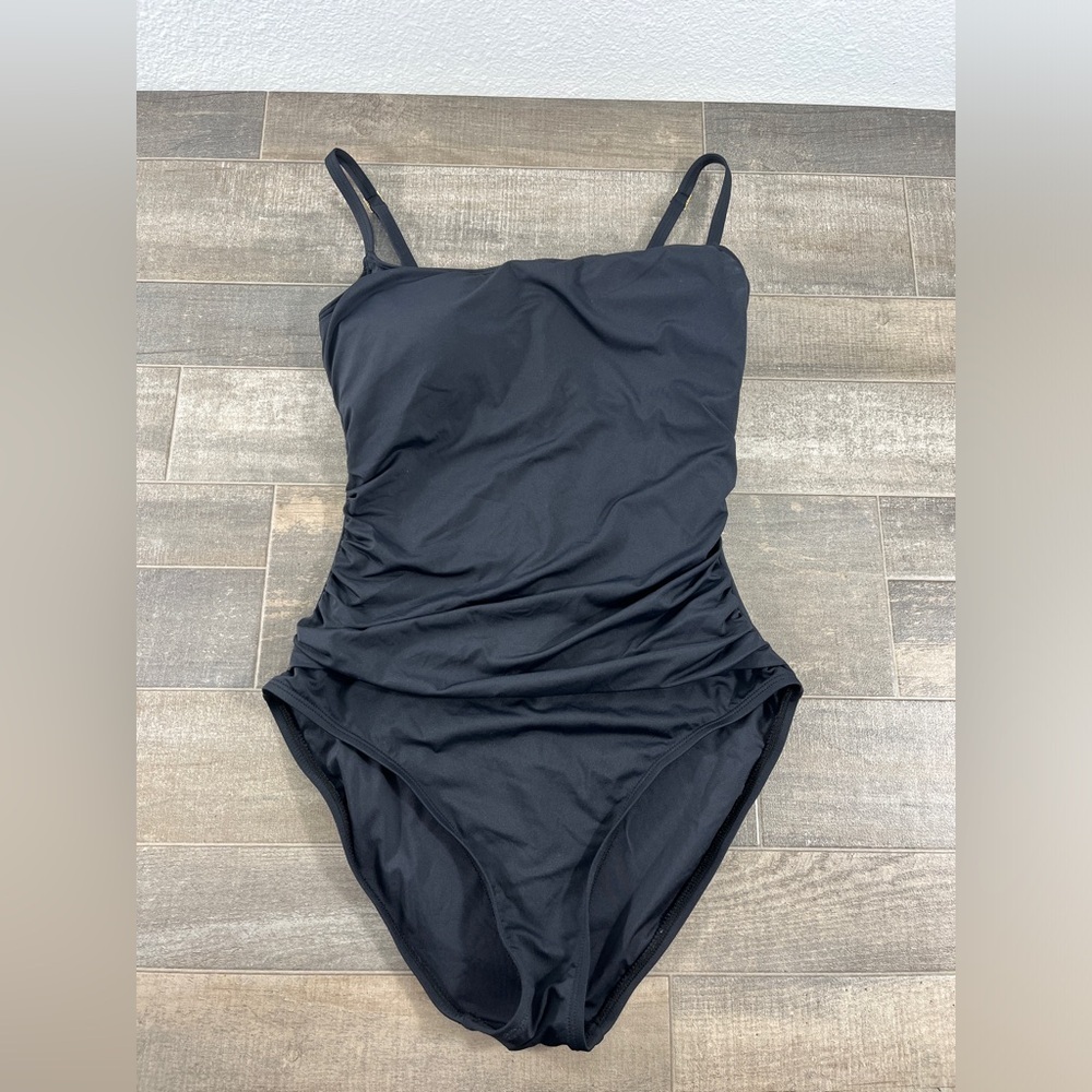 NEW La Blanca Island Goddess  One Piece - Black - Picture 3 of 11
